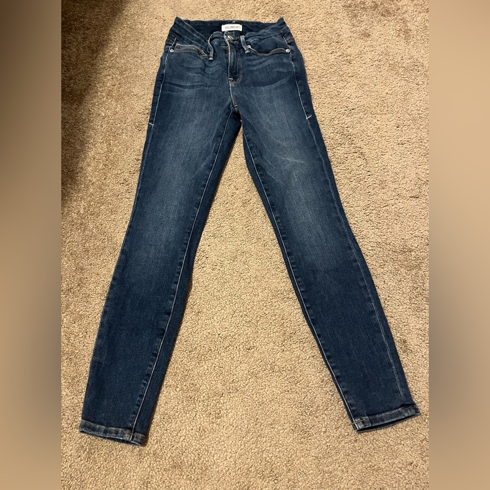 Good American Good Legs Denim Jeans size 24 stretch